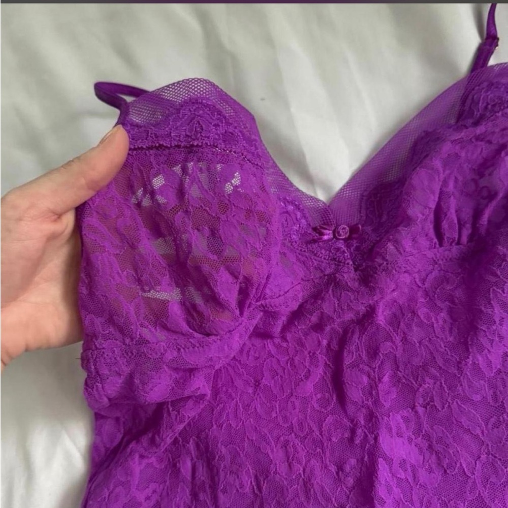 Victoria's Secret Vibrant lace Purple Mini Dress - Picture 3 of 4